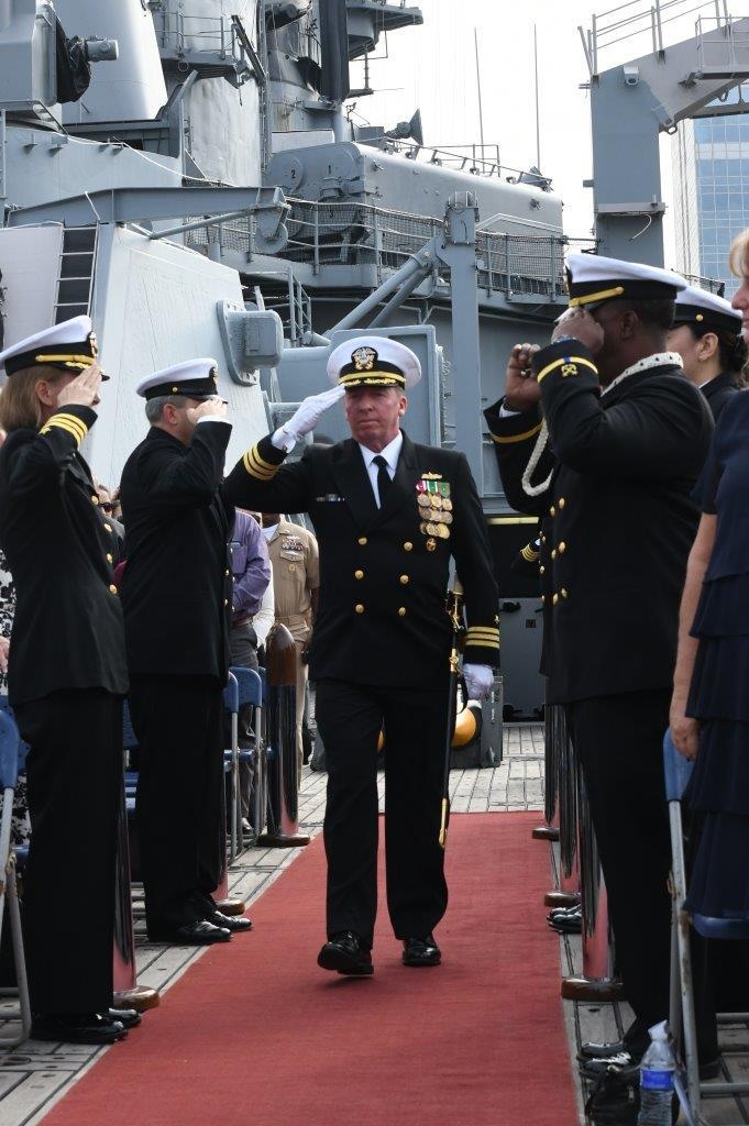 Surface warfare officer Adams retires after 40 years in uniform