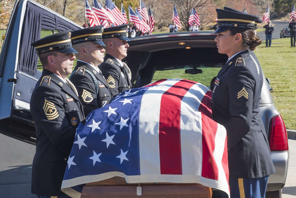 MIA U.S. Army Pfc. Worthen receives full military honors at his committal service
