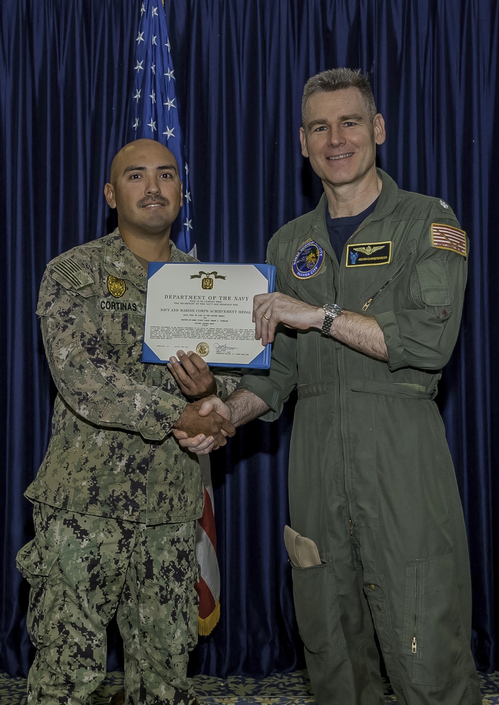 Cortinas Receives Navy-Marine Corps Achievement Medal