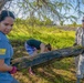Volunteers work to restore Ahua Reef Wetland