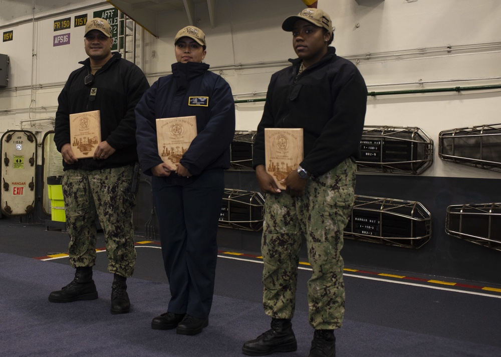 USS Nimitz (CVN 68) Selects 2019 Sailors of the Year