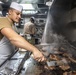 Sailors Aboard USS Milius (DDG 69) Prepare Dinner in the Wardroom Galley