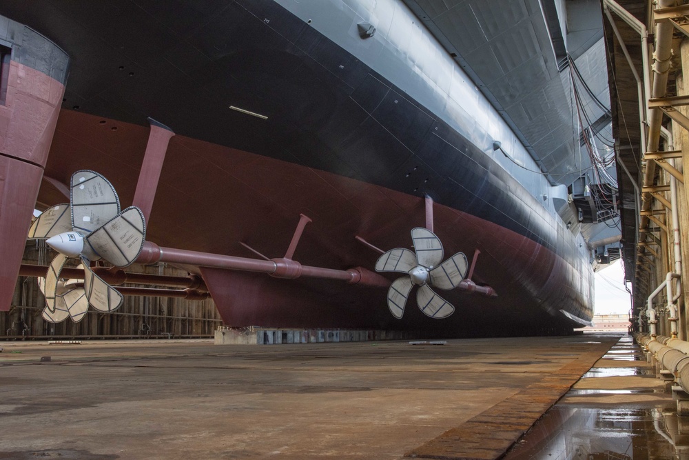 PCU John F. Kennedy Crew Marks another Milestone, Flooding of Dry Dock, and Prepares for Upcoming Christening