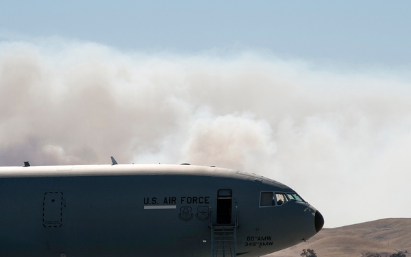 California wildfires burn outside Travis AFB