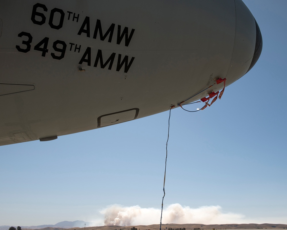 California wildfires burn outside Travis AFB