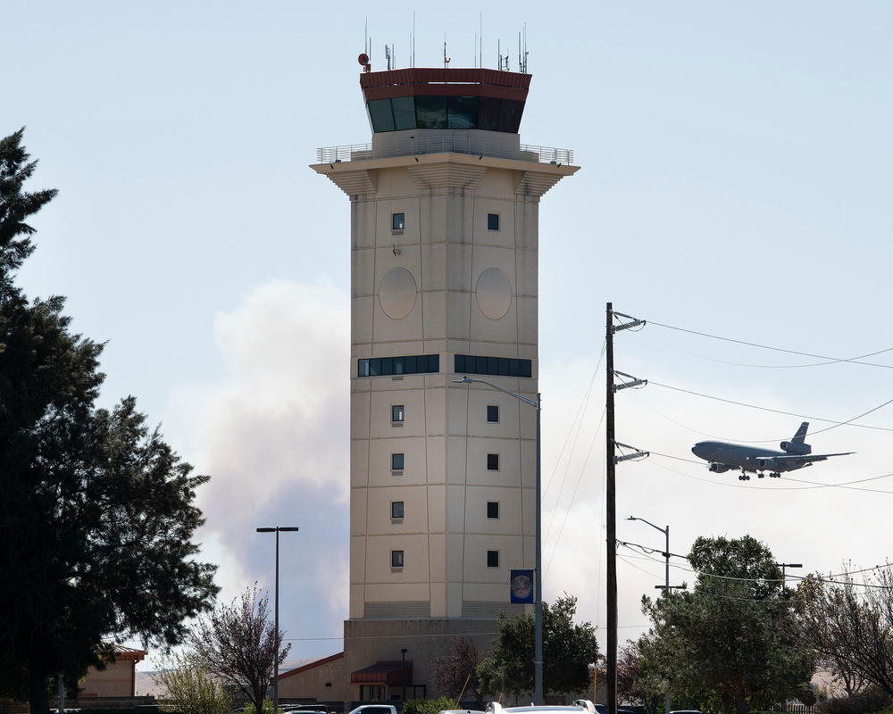 California wildfires burn outside Travis AFB