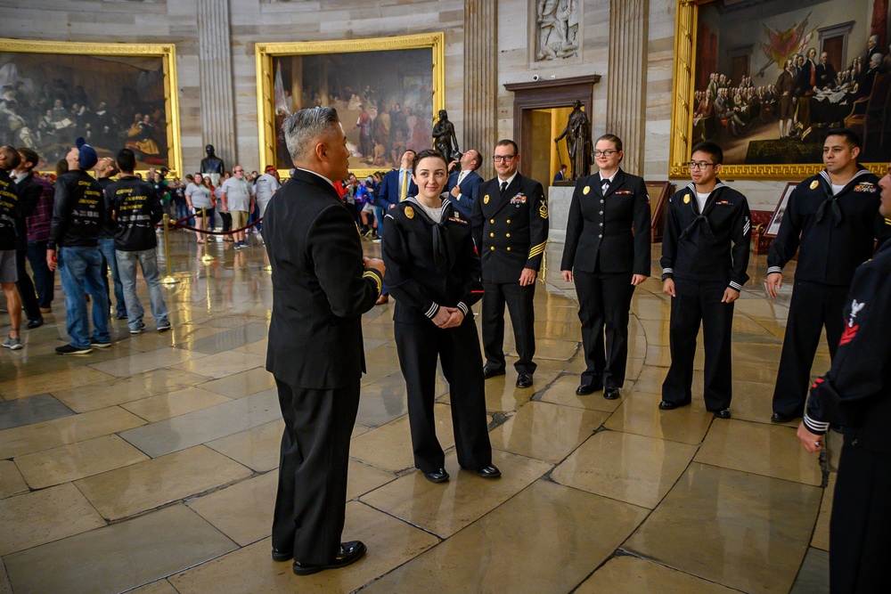MA2 Lorissa Barnes reenlistment ceremony