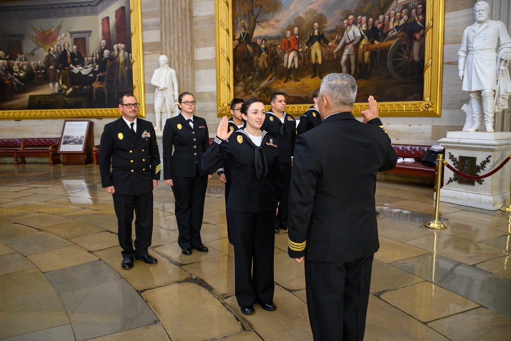 MA2 Lorissa Barnes reenlistment ceremony