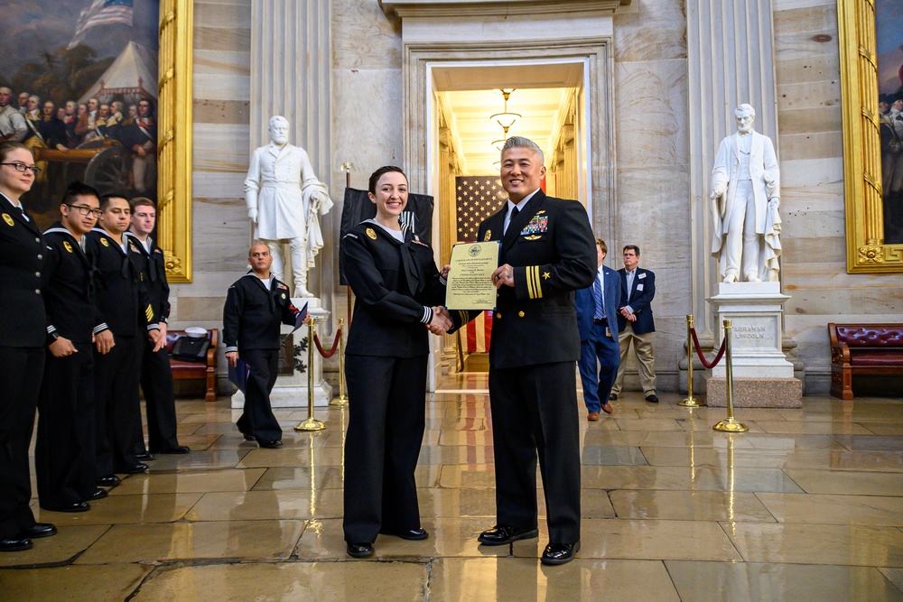 MA2 Lorissa Barnes reenlistment ceremony