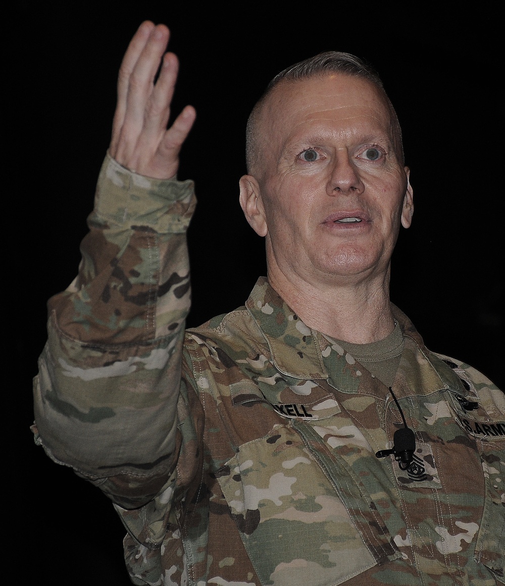 Top Joint Chiefs enlisted Soldie talks readiness leadership at Lee