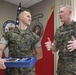 Marine presents HITT championship belt to Pendleton CG, Sgt. Maj.