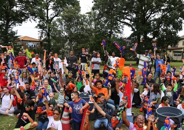 Camp Zama youth evade hordes of undead at ‘Humans vs. Zombies’ community event