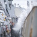 Sailors Aboard USS Milius (DDG 69) Participate in a Fresh Water Wash-down