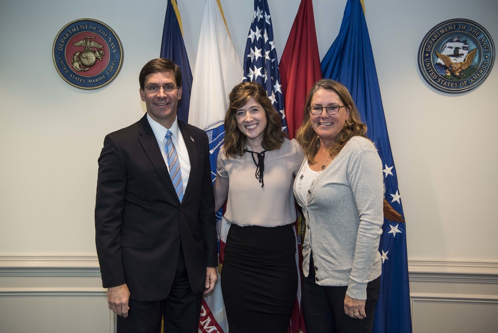 Defense Secretary Meets Brianna McKinnon