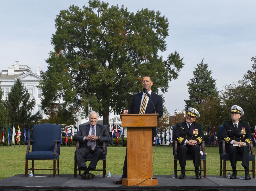 Vice Adm. Forrest Faison, 38th Surgeon General of the Navy, Retires