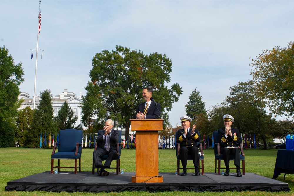 Vice Adm. Forrest Faison, 38th Surgeon General of the Navy, Retires