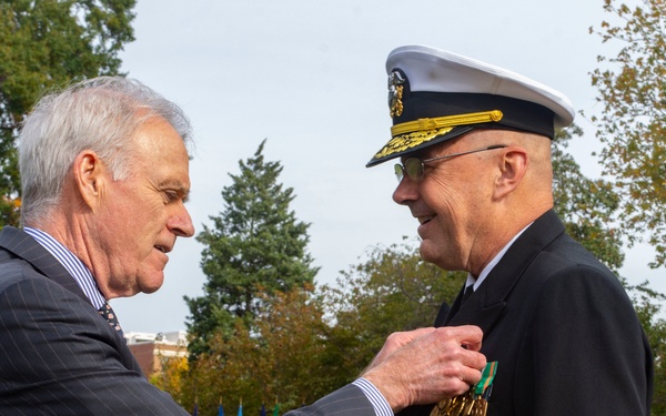 Vice Adm. Forrest Faison, 38th Surgeon General of the Navy, Retires
