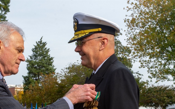 Vice Adm. Forrest Faison, 38th Surgeon General of the Navy, Retires