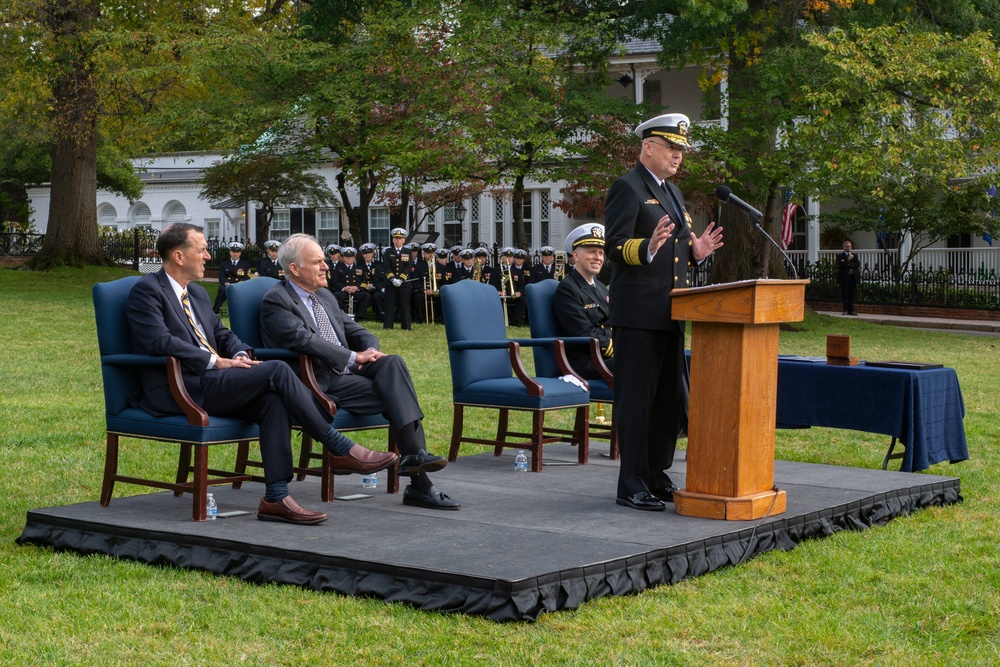 Vice Adm. Forrest Faison, 38th Surgeon General of the Navy, Retires