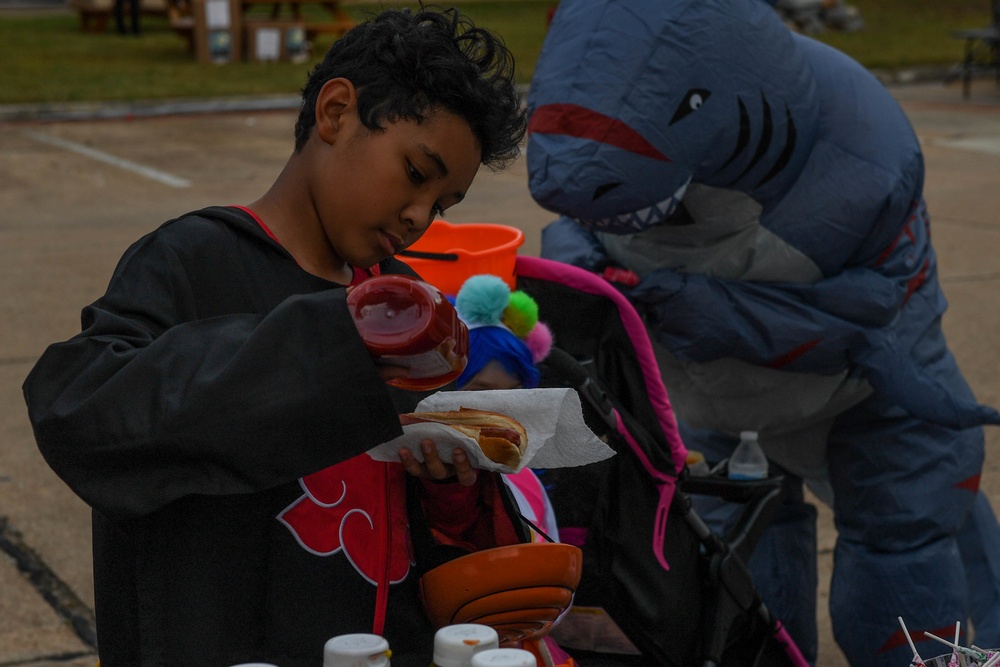 Trick-or-treaters celebrate the spooky season