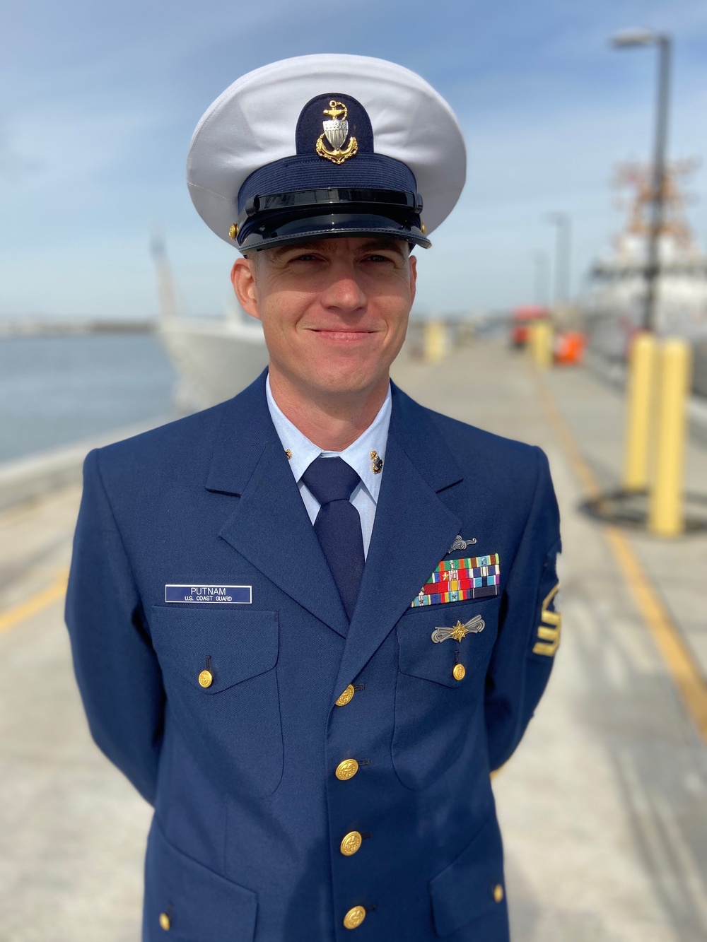 Coast Guardsmen celebrates commissioning of Coast Guard Cutter Angela McShan