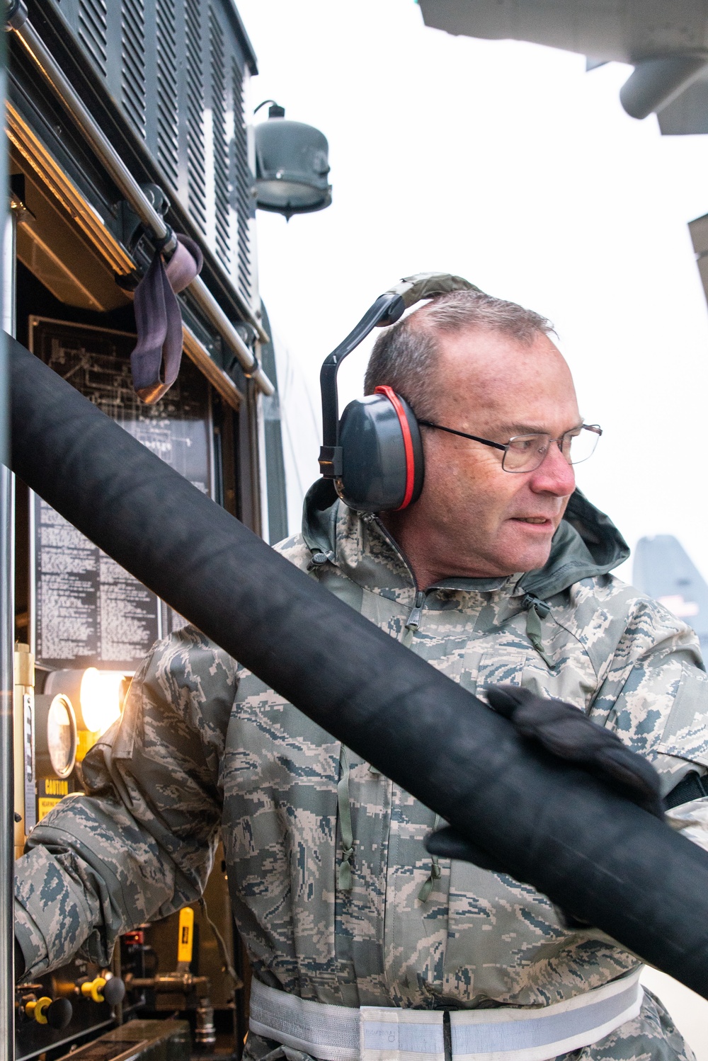 Airman conducts last aircraft refuel before retirement