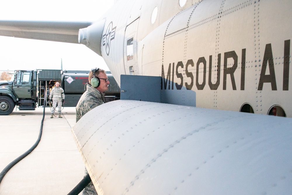 Airman conducts last aircraft refuel before retirement