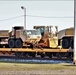 Engineer unit's equipment, vehicles on railcars at Fort McCoy return from 2019 Operation Resolute Castle deployment