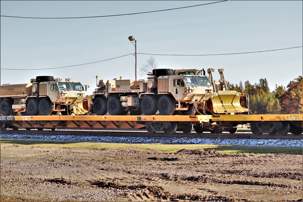 DVIDS - Images - Engineer unit's equipment, vehicles on railcars at ...