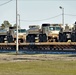 Engineer unit's equipment, vehicles on railcars at Fort McCoy return from 2019 Operation Resolute Castle deployment
