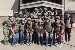 Texas State University softball team visits Fort Hood