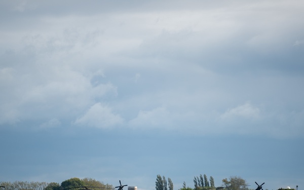 3rd CAB 3rd ID Stages Helicopters in Belgium