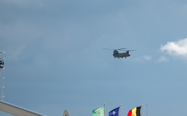 3rd CAB 3rd ID Stages Helicopters in Belgium