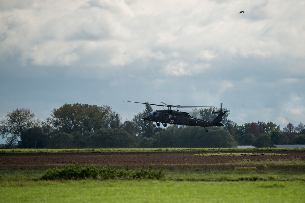 3rd CAB 3rd ID Stages Helicopters in Belgium