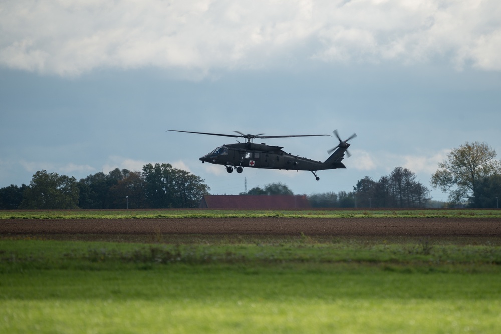 3rd CAB 3rd ID Stages Helicopters in Belgium