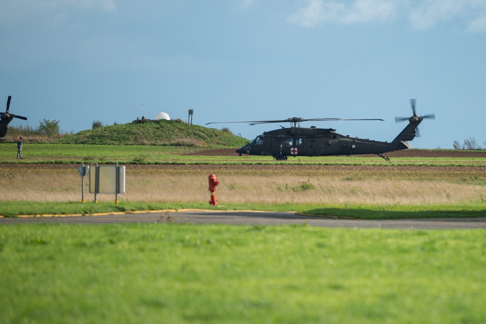 3rd CAB 3rd ID Stages Helicopters in Belgium