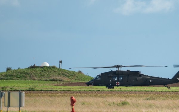 3rd CAB 3rd ID Stages Helicopters in Belgium