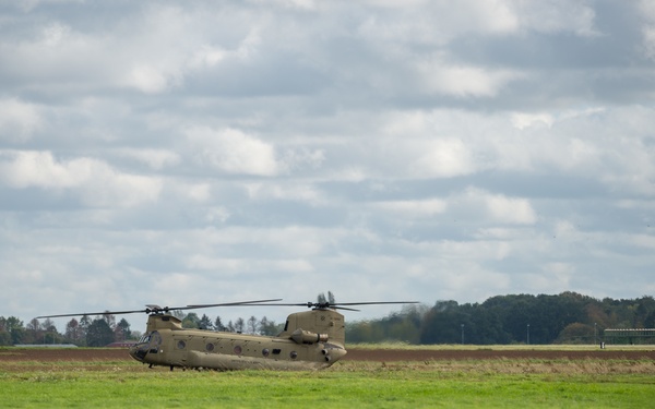 3rd CAB 3rd ID Stages Helicopters in Belgium