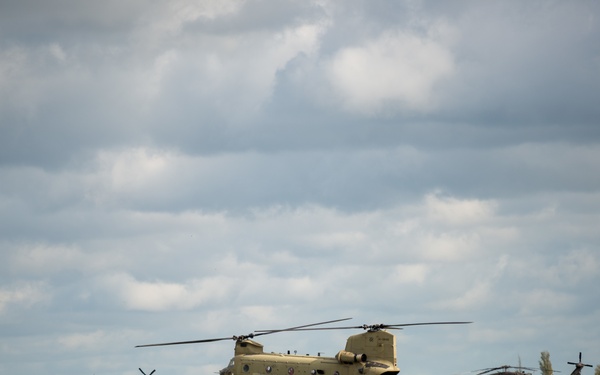 3rd CAB 3rd ID Stages Helicopters in Belgium