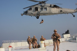 FASTCENT Marines provide security to merchant vessel during SOH transit
