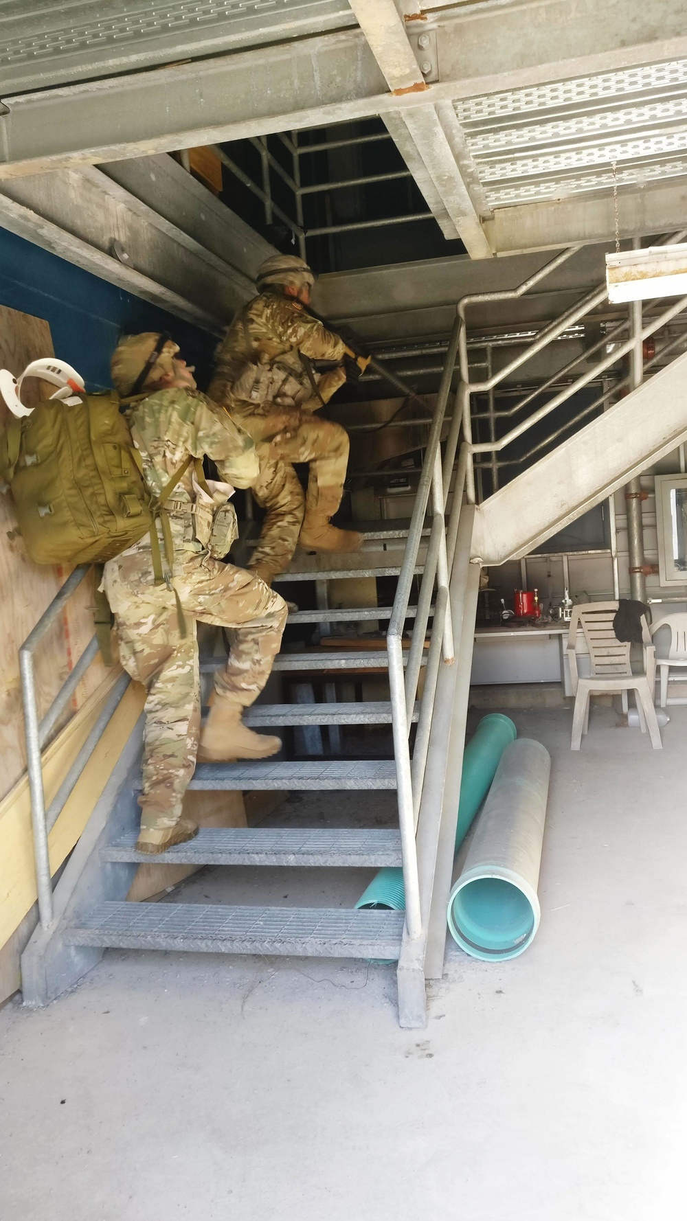 Soldiers Enter an Uncleared Building as part of Ground Ambulance Event