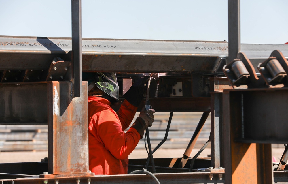 Fabrication Yard at Task Force Barrier project site Tucson 3