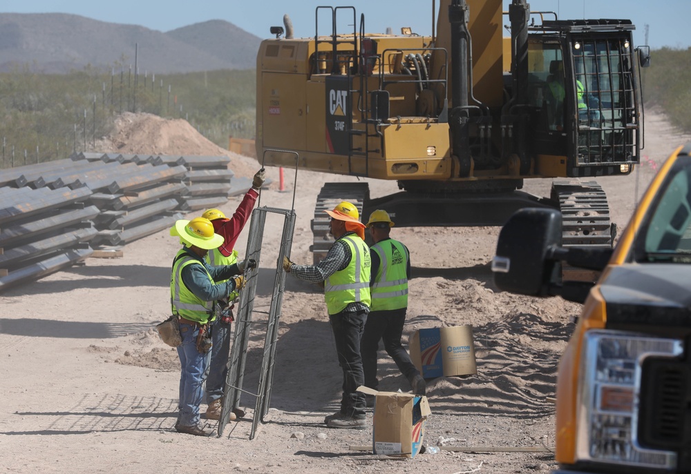 Panel Placement at Task Force Barrier project site Tucson 3