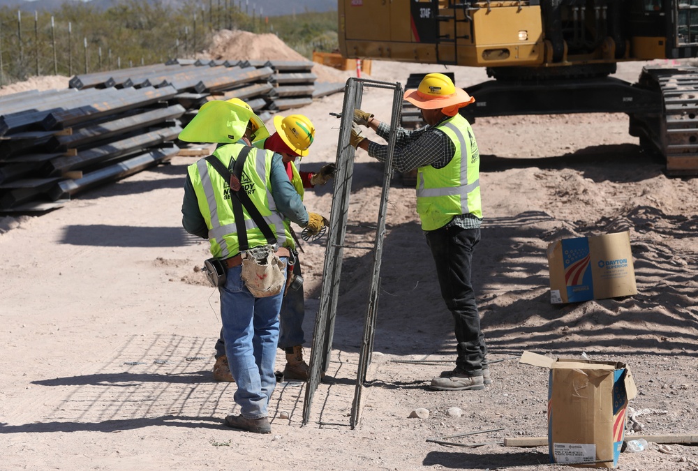 Panel Placement at Task Force Barrier project site Tucson 3