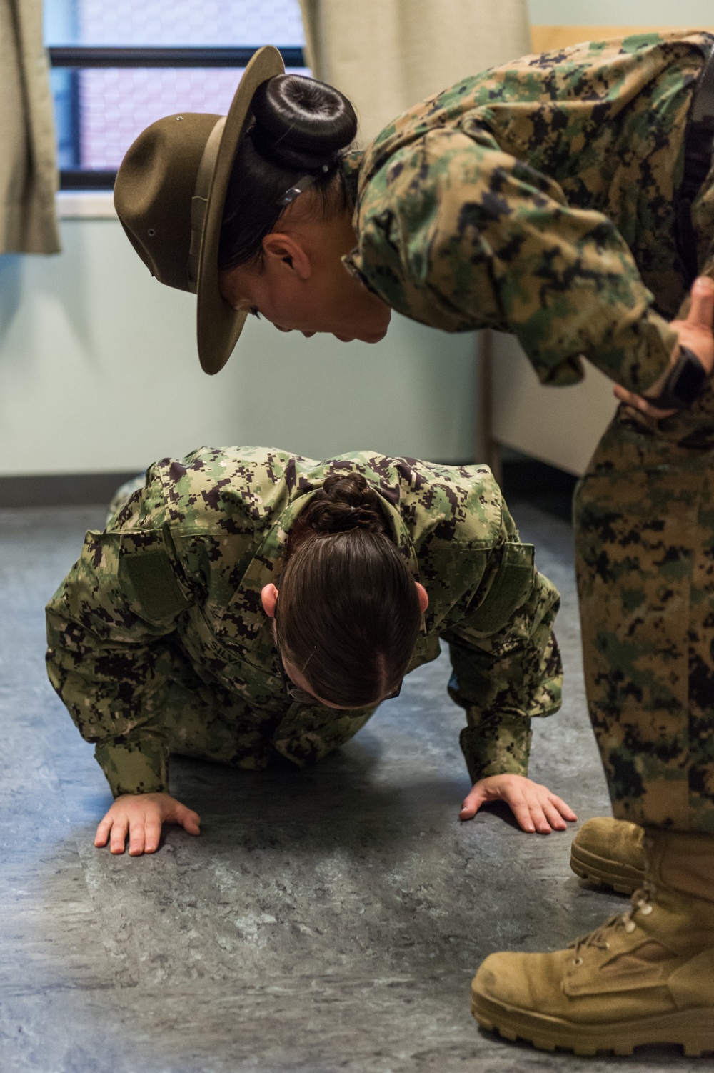 191031-N-TE695-0006 NEWPORT, R.I. (Oct. 31, 2019) -- Navy Officer Candidate School conducts Room, Locker and Personnel inspection