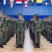 191031-N-TE695-0010 NEWPORT, R.I. (Oct. 31, 2019) -- Navy Officer Candidate School students perform drill and ceremony