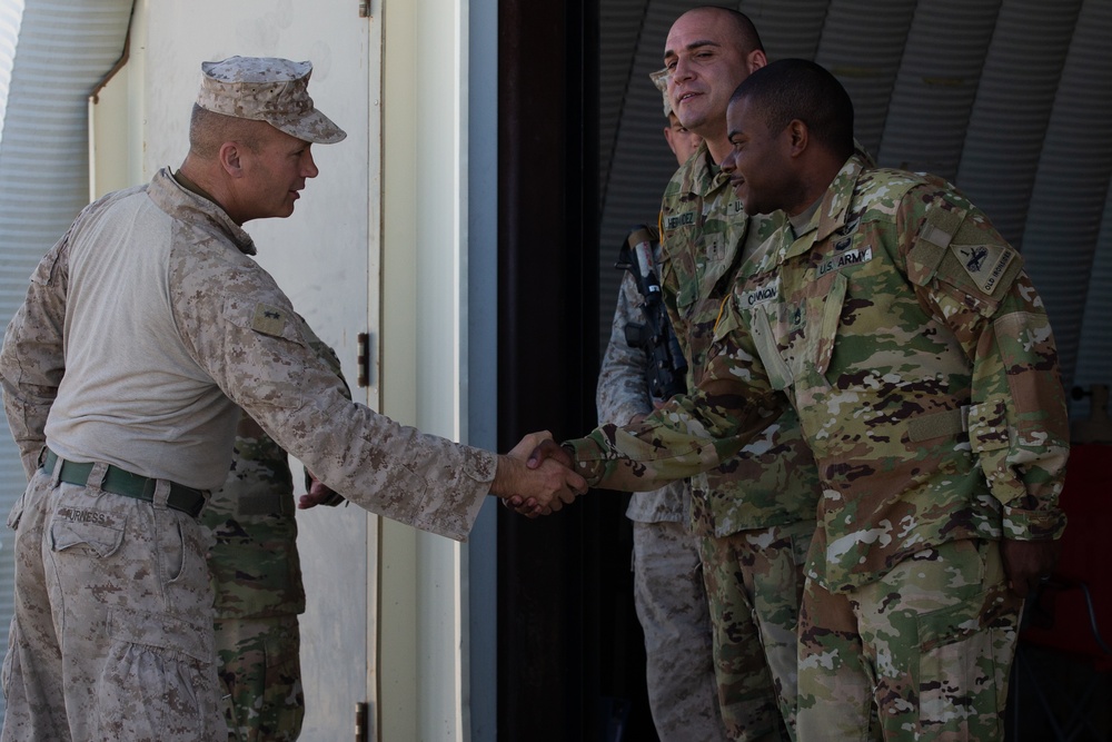 2d MARDIV CG meets with soldiers participating in MWX