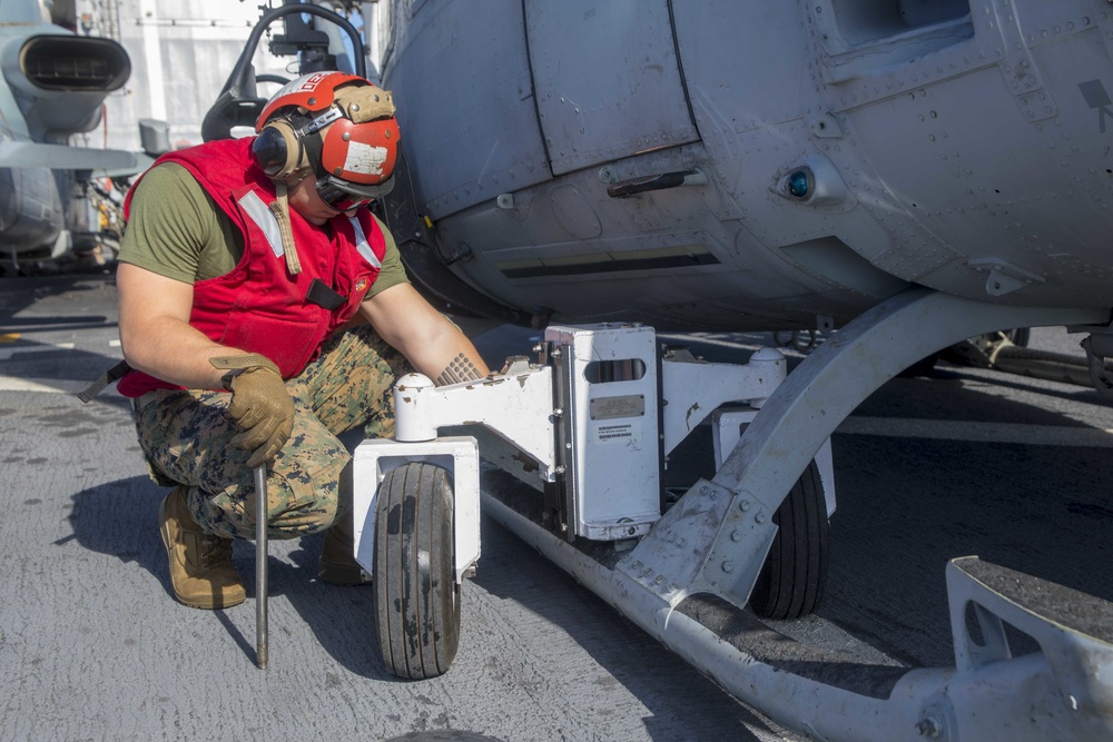 Marine removes tow-wheel.