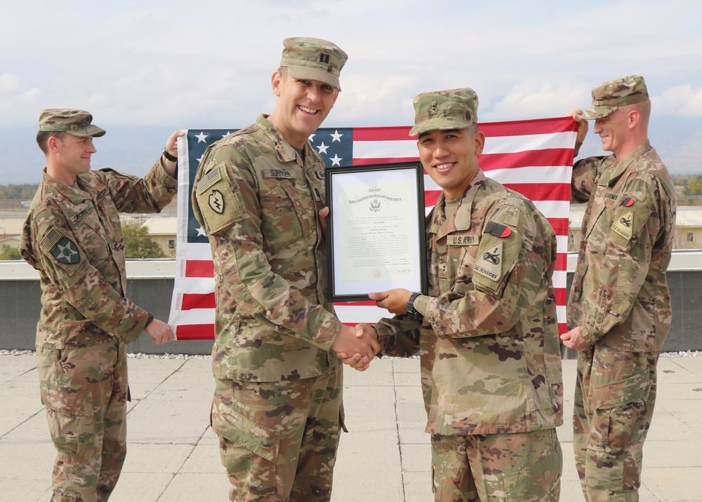Robledo promotion to Chief Warrant Officer 2