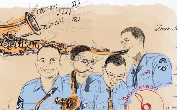 Artwork of Pacific Saxophone Quartet by Audience Member